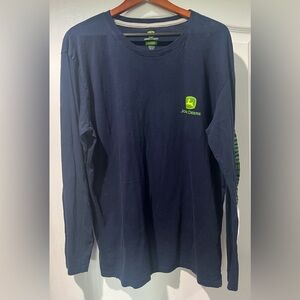 John Deere men’s long-sleeve cotton t-shirt navy size XL